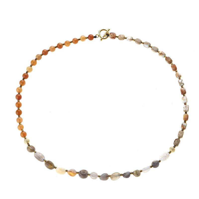 Buddha Stonesボツワナ瑪瑙 レッドアゲート エンペラーストーン クリエイティビティ トリプルラップブレスレット