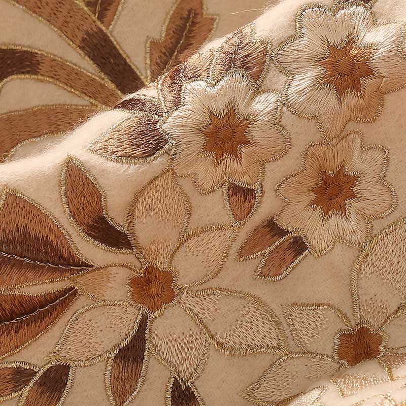 Buddha Stonesウールショール ベゴニア刺繍タッセル 冬用 心地よい旅行用スカーフ ラップ - image 10