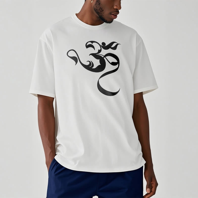 Buddha Stonesオーム図デザインコットンTシャツ - image 7