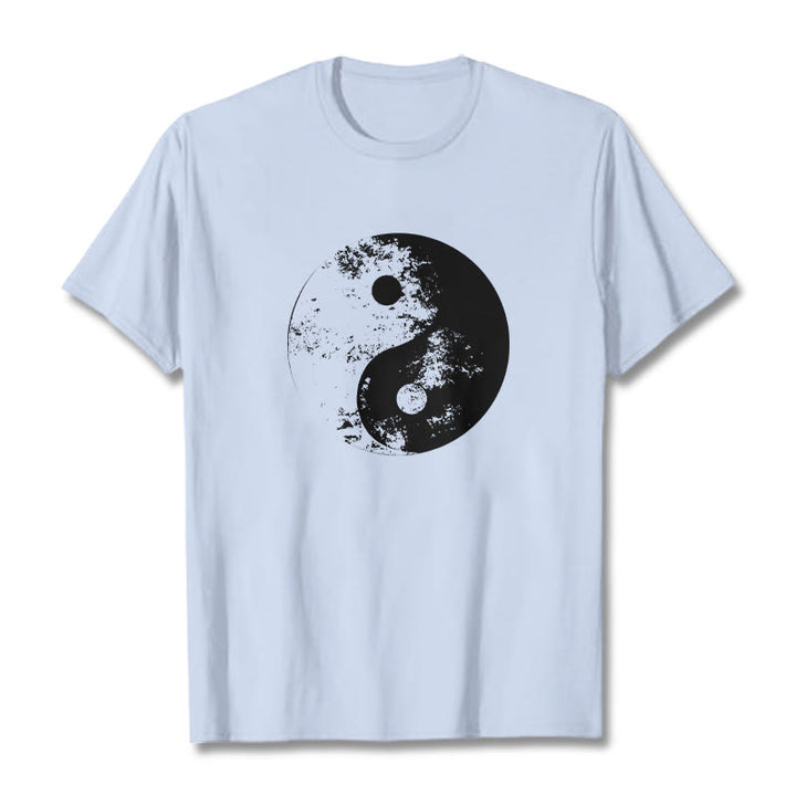 Buddha Stones陰陽 太極拳柄 コットンTシャツ - ライトシアン - 2XL - image 12