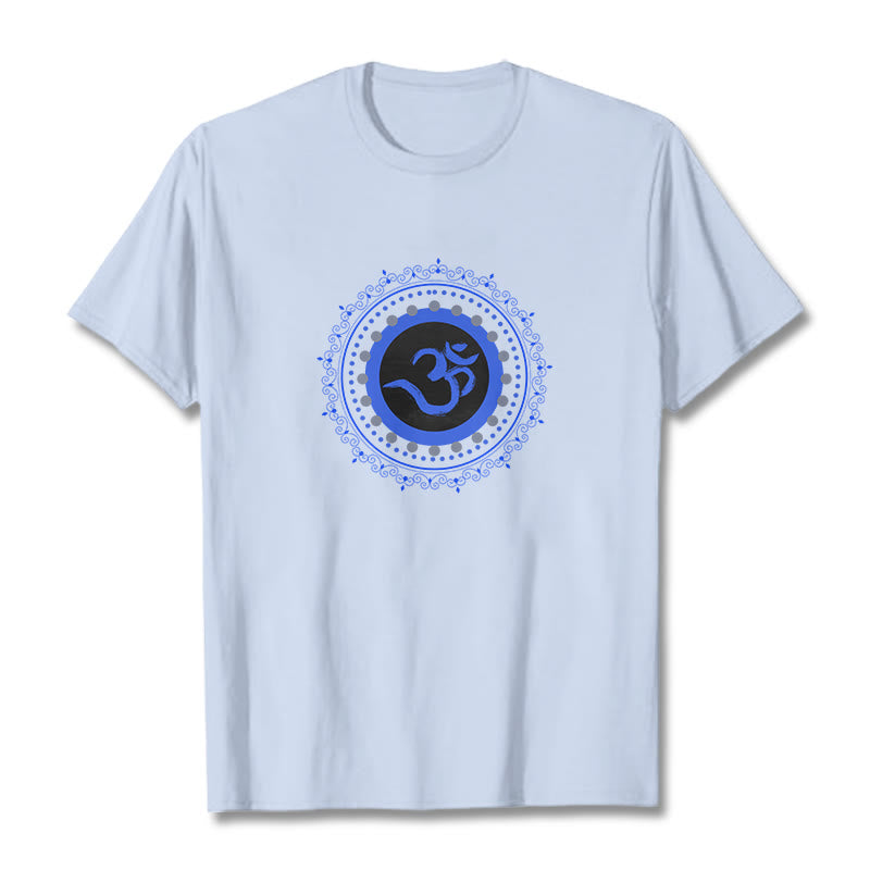 Buddha Stonesオム マンダラ柄 コットンTシャツ - ライトシアン - 2XL - image 11