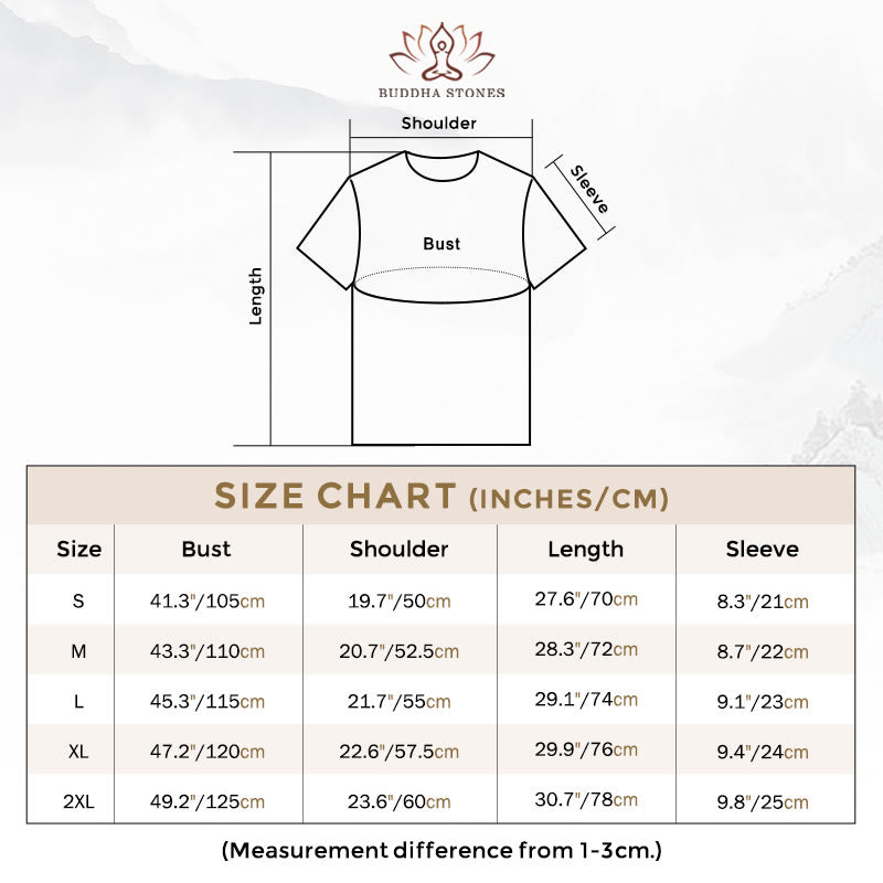 Buddha Stonesオーム図デザインコットンTシャツ - image 4