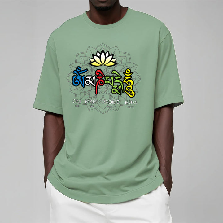 Buddha Stonesオーム・マニ・パドメ・フムロータス ティー T シャツ - image 13