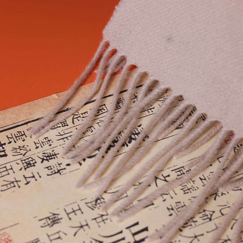 Buddha Stonesウールショール ユラン マグノリア 刺繍 タッセル 冬用 心地よい 旅行用スカーフ ラップ - image 5