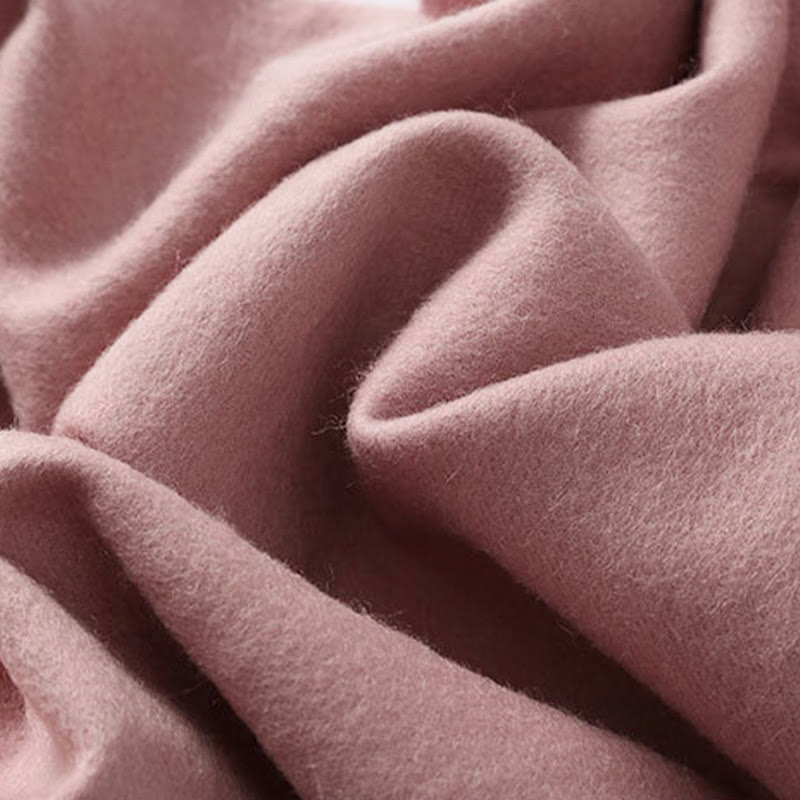 Buddha Stonesウールショール 赤い牡丹の刺繍タッセル 冬用 心地よい旅行用スカーフ ラップ - image 5