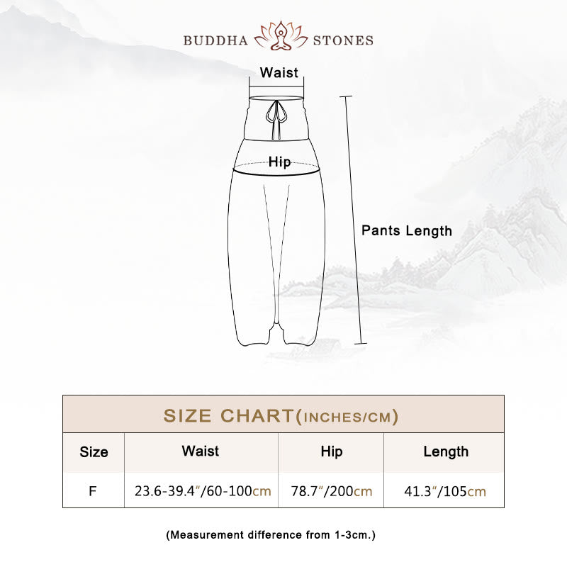Buddha Stones 2スタイル ラウンドジオメトリック ルーズカジュアル ハーレムパンツ ジャンプスーツ レディース ヨガパンツ - image 5