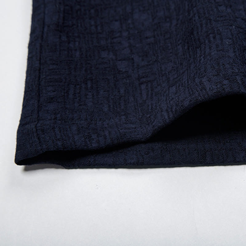 Buddha Stones秋 無地 長袖 ボタンシャツ コットンリネン メンズ 服 - image 11