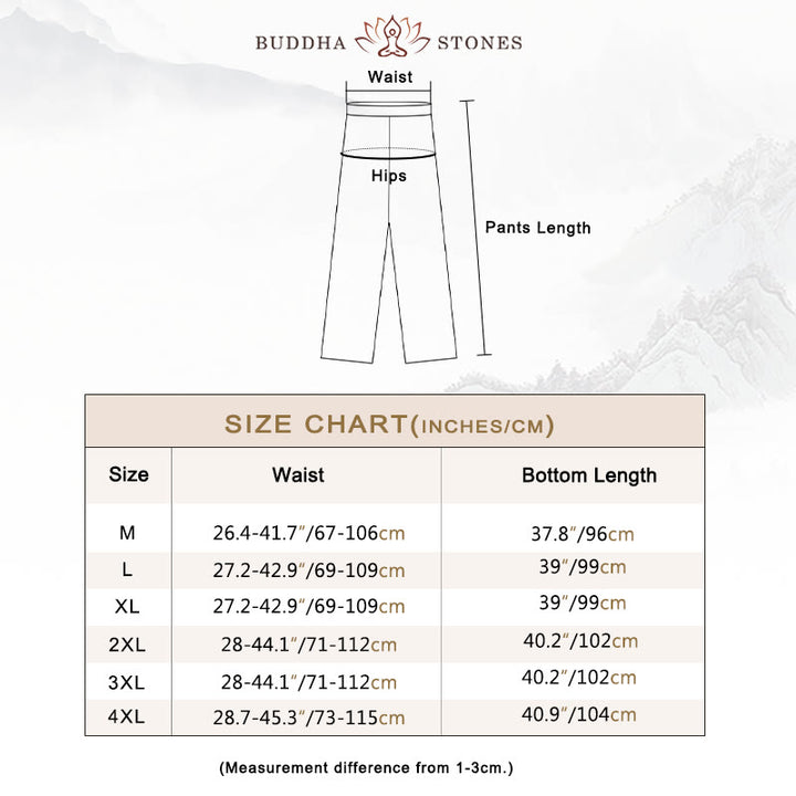 Buddha Stones龍風キャラクター唐装 伝統的半袖シャツ ワイドレッグパンツ 衣類 メンズセット - image 6