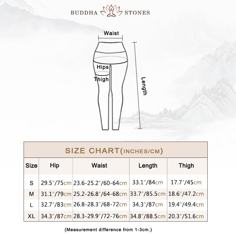 Buddha Stones、花、葉、鳥のプリントパンツ スポーツ フィットネス ヨガ ダンス レギンス レディース ヨガパンツ - image 4