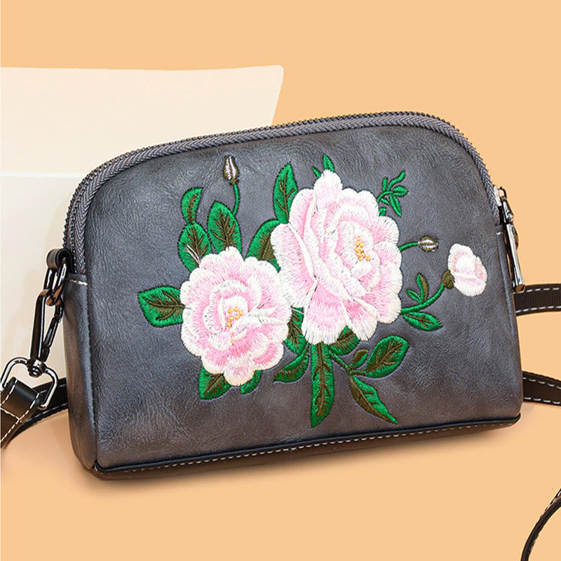 Buddha Stones、牡丹、ザクロの花、蘇刺繍の旅、ショッピングバッグ、ショルダーバッグ、クロスボディバッグ