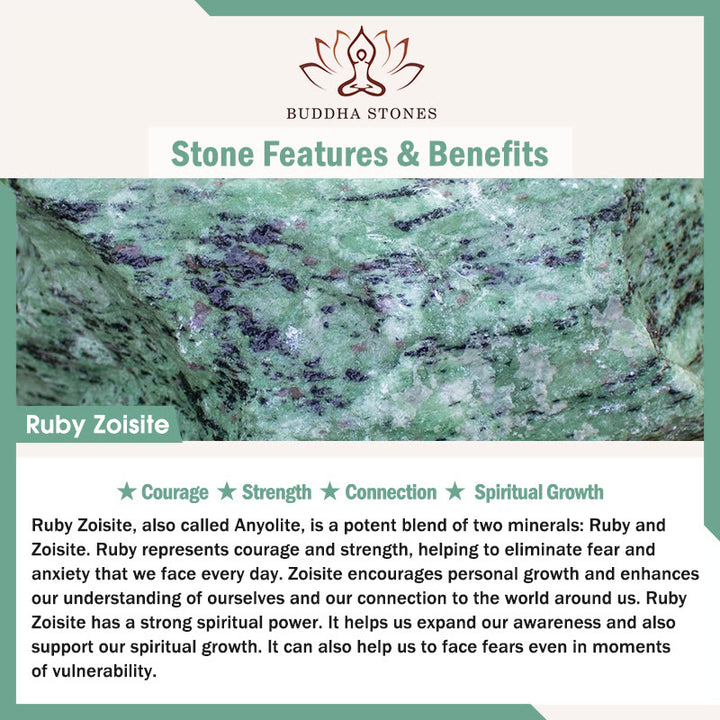 Buddha Stonesルビー ゾイサイト コネクションブレスレット