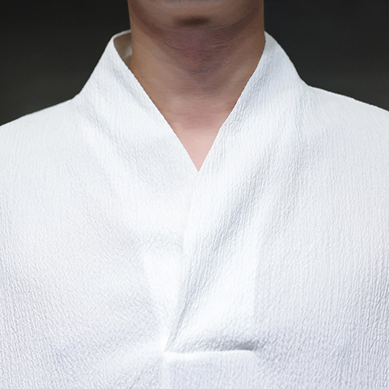 Buddha Stonesシンプル Vネック 長袖 Tシャツ メンズ 服 - image 7