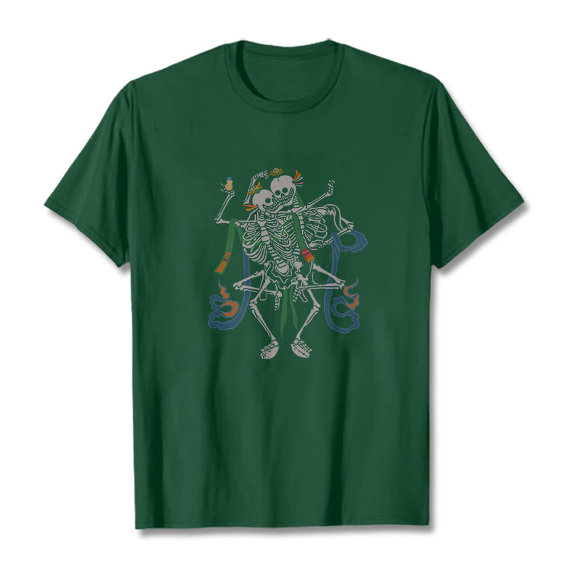 Buddha Stonesチベット 屍の王 森 デザイン Tシャツ - フォレストグリーン - 2XL - image 11