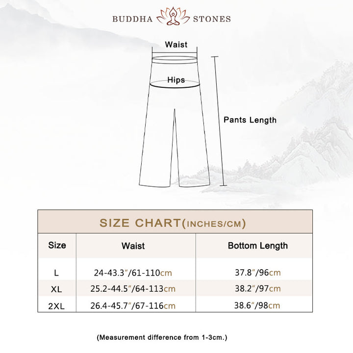 Buddha Stones2個 中国風 カエルボタンデザイン 禅 太極拳 瞑想服 コットンリネン トップス パンツ レディース セット - image 6