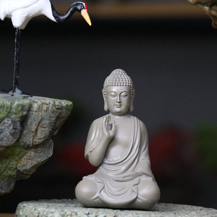 Buddha Stones小さな瞑想の祈り 樹脂製仏像 慈悲の家の机の装飾