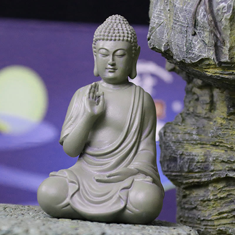 Buddha Stones小さな瞑想の祈り 樹脂製仏像 慈悲の家の机の装飾