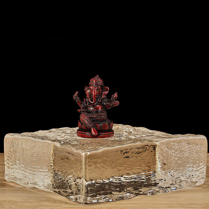 Buddha Stonesミニ 小型 ガネーシャ ガンパティ 象 瞑想像 反射 家庭用 樹脂製 装飾
