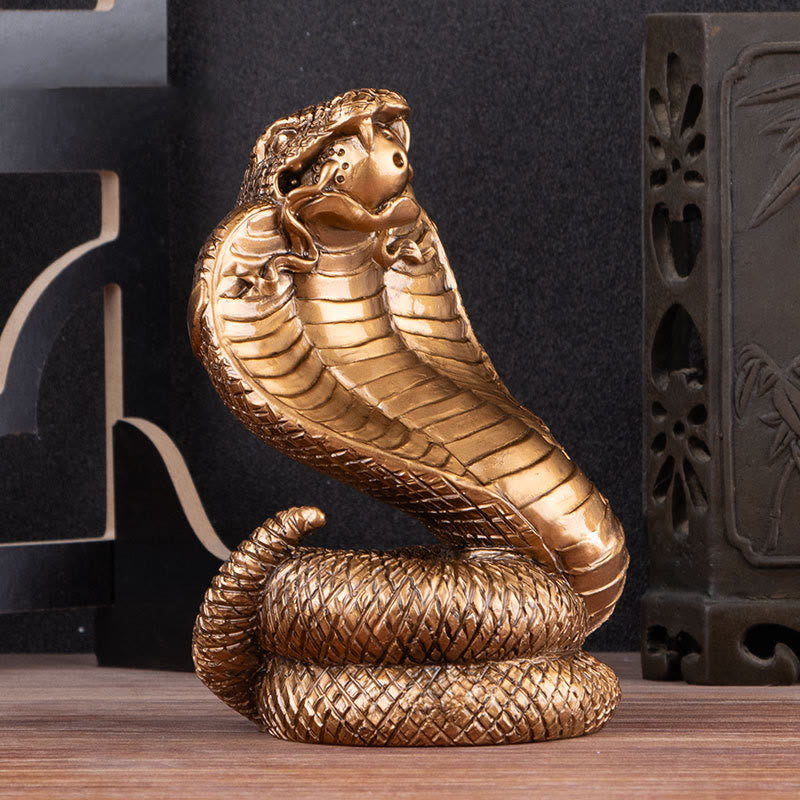 蛇年用Buddha Stonesインゴット銅貨ボール富樹脂像ホームデコレーション - image 11