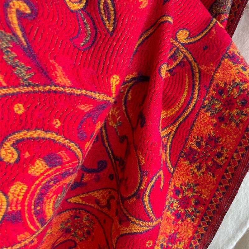 Buddha Stonesチベットカシューフラワータッセルショール秋冬用快適トラベルスカーフラップ - image 13