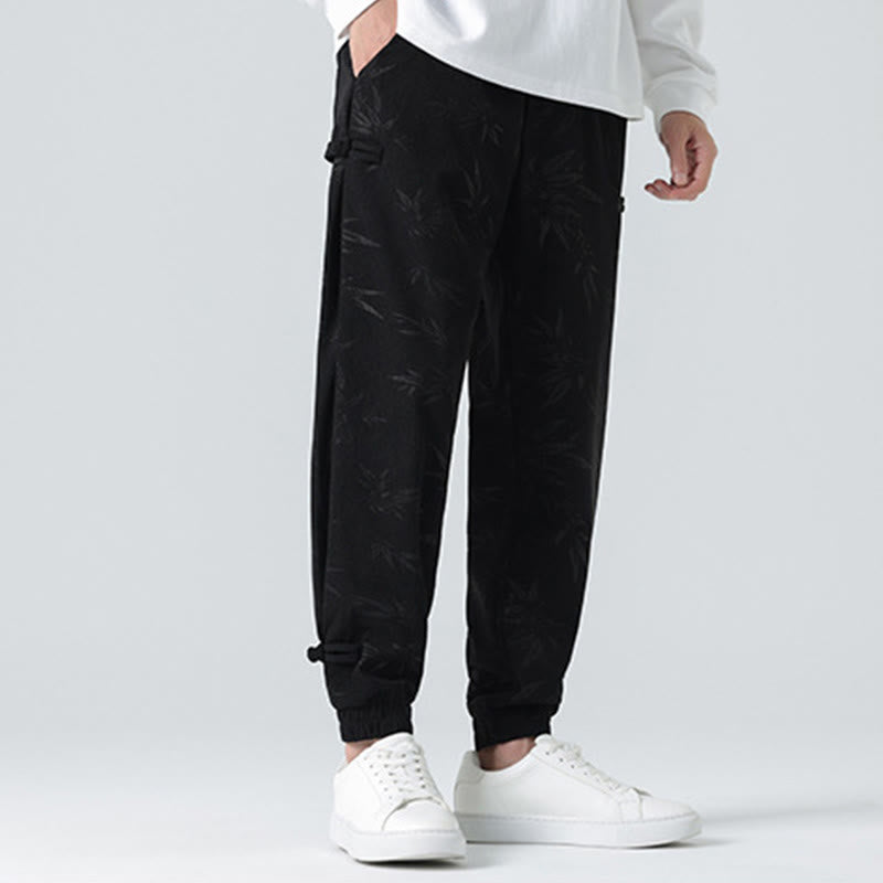 Buddha Stones秋冬 竹 メンズ フロッグボタン コーデュロイパンツ ポケット付き - image 14