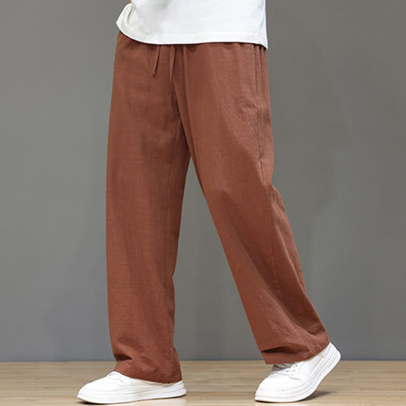 Buddha Stonesメンズ 夏用ストレートレッグパンツ（ポケット付き） - サンディブラウン - US/UK/AU46、 EU56 (5XL) - image 39