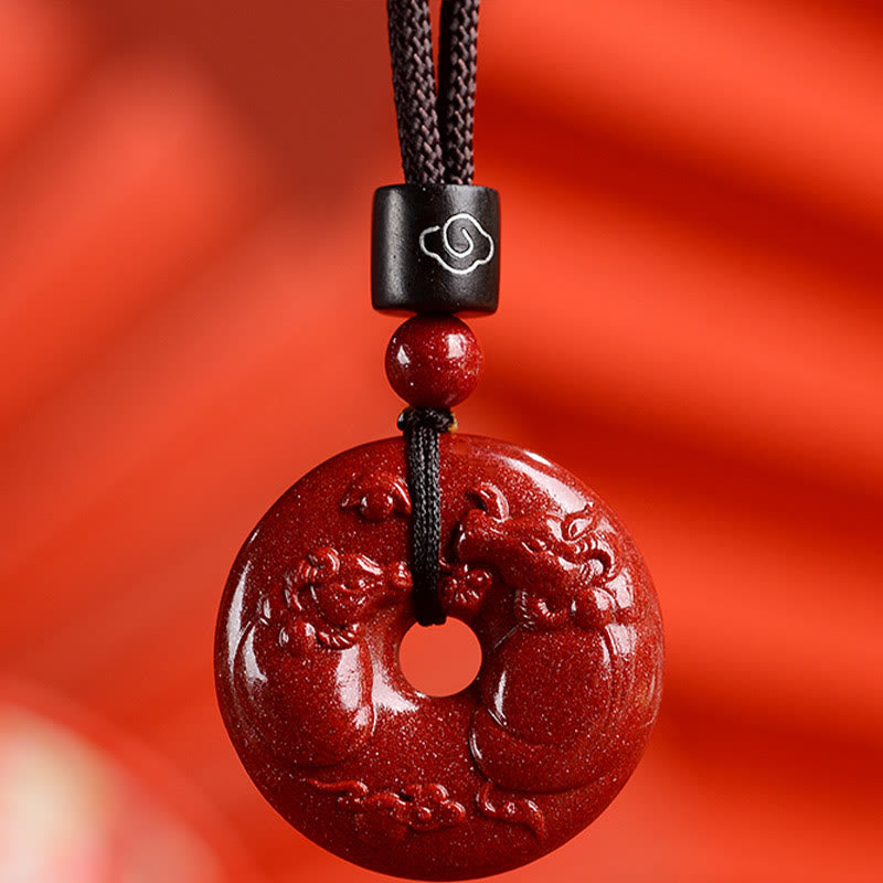 Buddha Stones十二支 辰砂平和のお守りチャーム落ち着いたネックレスペンダント - 牛 - 小型 28×8mm - image 15