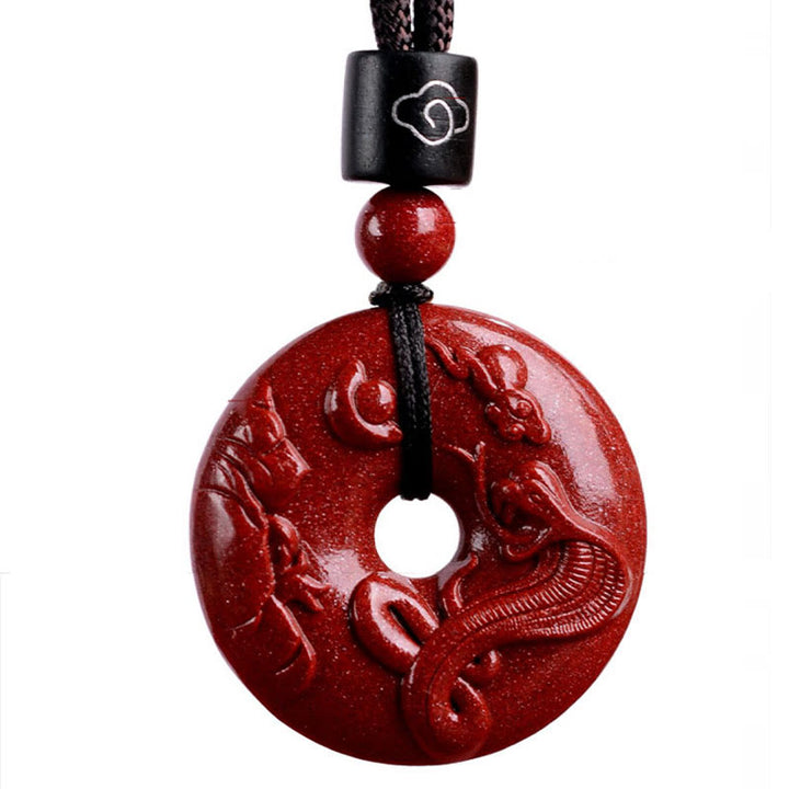 Buddha Stones十二支 辰砂平和のお守りチャーム落ち着いたネックレスペンダント - image 7