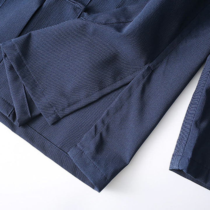 Buddha Stones 2点セット 唐装 伝統 カエルボタン メンズ 長袖 シャツ パンツ 衣装セット - image 6