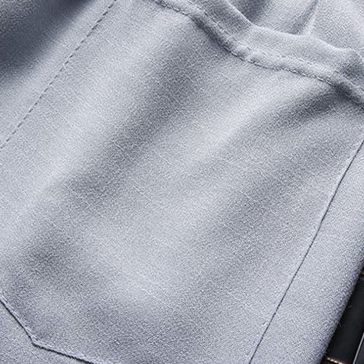 Buddha Stones 2点セット 唐装 無地 カエルボタン メンズ 長袖 シャツ パンツ セット - image 9