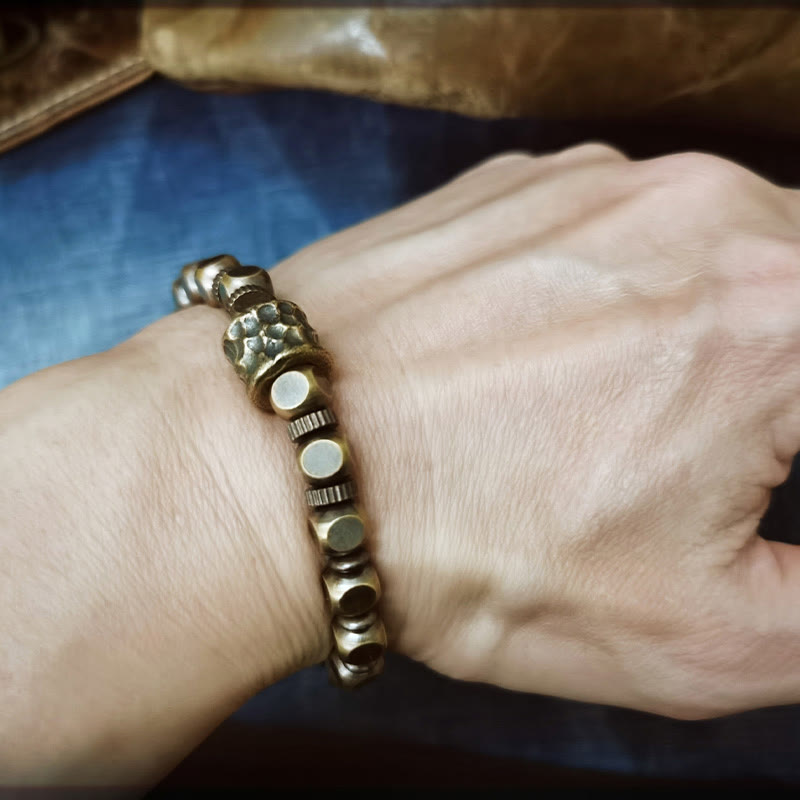 Buddha Stones銅隕石模様バランスブレスレット