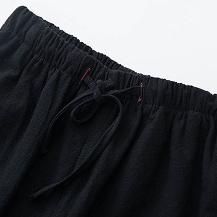 Buddha Stones 2点セット メンズ 唐装 ジャカード つる柄 カエルボタン コットン 長袖 シャツ パンツ セット - image 11