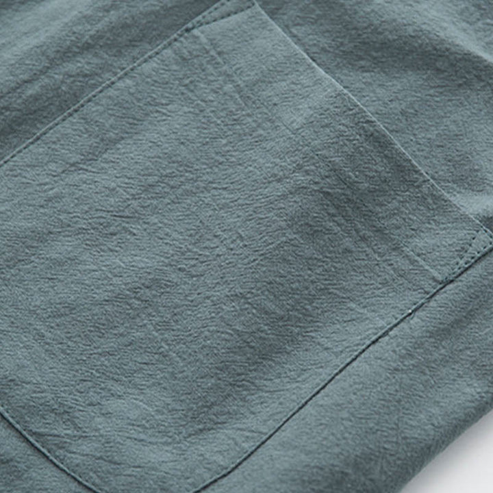 Buddha Stones 2点セット 禅唐装 メンズ リネン カエルボタン 長袖 シャツ パンツ セット - image 9