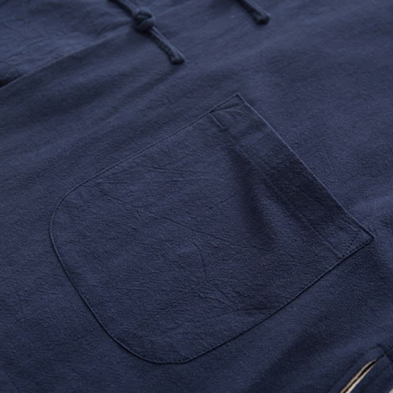 Buddha Stones 2点セット 禅唐装 メンズ リネン カエルボタン 長袖 シャツ パンツ セット - image 28