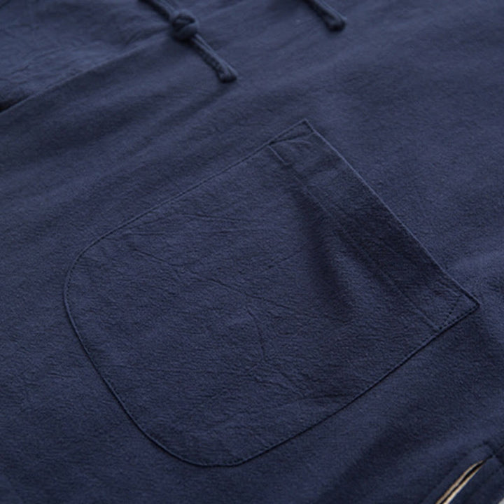 Buddha Stones 2点セット 禅唐装 メンズ リネン カエルボタン 長袖 シャツ パンツ セット - image 28