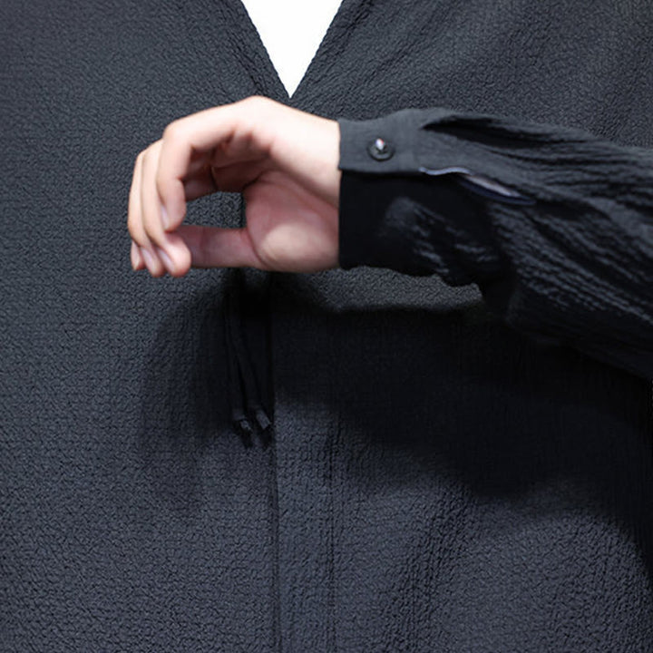 Buddha Stones秋 無地 メンズ ボタン 長袖 シャツ 衣類 - image 26