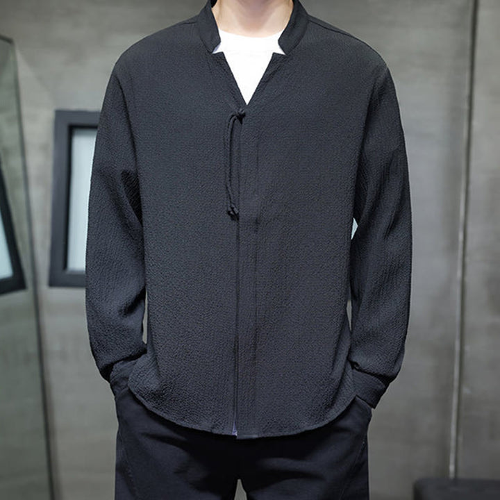 Buddha Stones秋 無地 メンズ ボタン 長袖 シャツ 衣類 - image 21