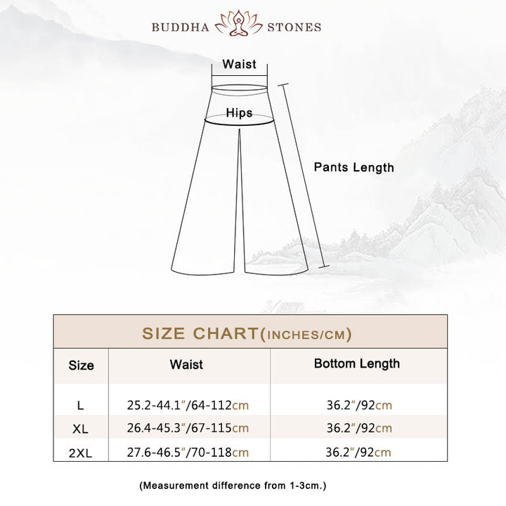 Buddha Stones2点セット 無地デザイン 禅 太極拳 瞑想服 コットンリネン トップス パンツ レディース セット - image 6