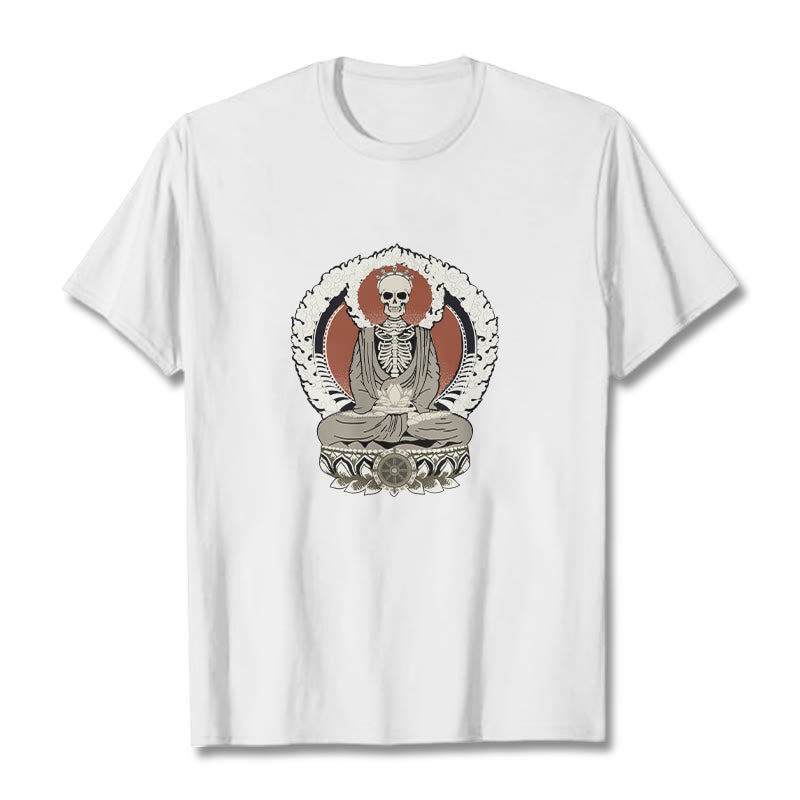 Buddha Stonesスケルトン柄Tシャツ - 白 - 2XL - image 5