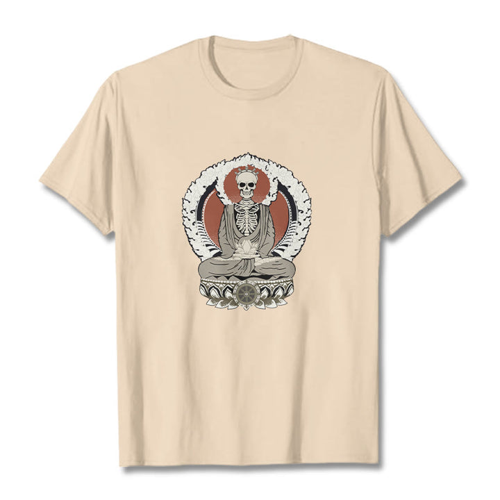 Buddha Stonesスケルトン柄Tシャツ - ビスク - 2XL - image 8