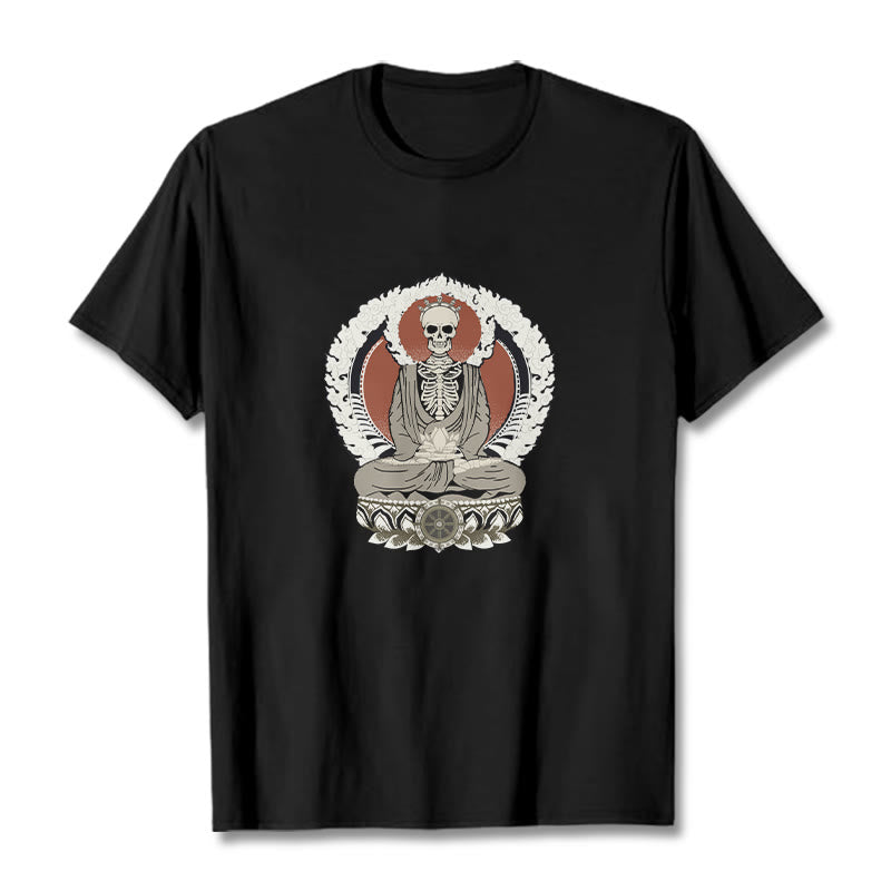 Buddha Stonesスケルトン柄Tシャツ - 黒 - 2XL - image 0