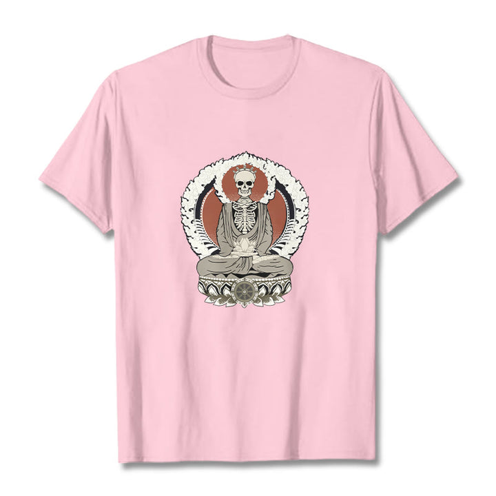 Buddha Stonesスケルトン柄Tシャツ - ライトピンク - 2XL - image 12