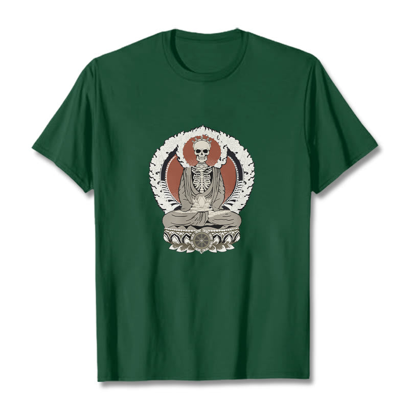 Buddha Stonesスケルトン柄Tシャツ - フォレストグリーン - 2XL - image 10