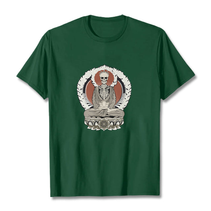 Buddha Stonesスケルトン柄Tシャツ - フォレストグリーン - 2XL - image 10