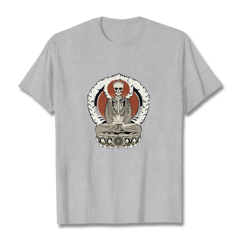 Buddha Stonesスケルトン柄Tシャツ - ライトグレー - 2XL - image 19