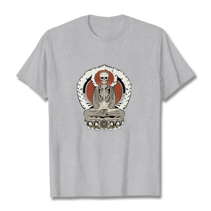 Buddha Stonesスケルトン柄Tシャツ - ライトグレー - 2XL - image 19