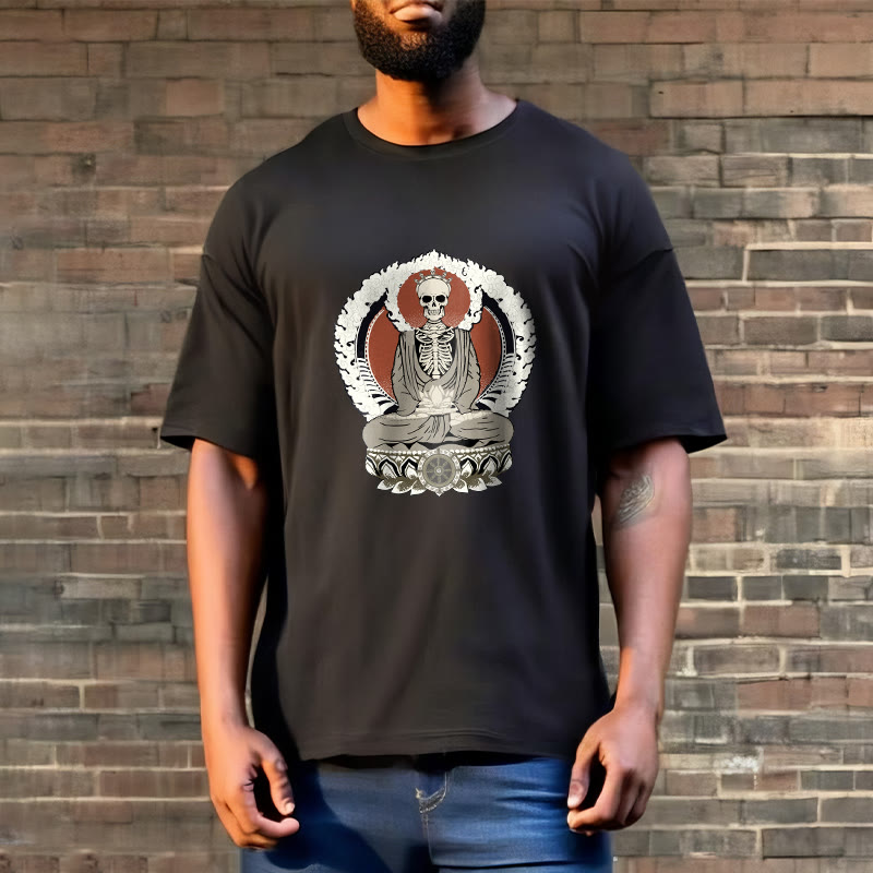 Buddha Stonesスケルトン柄Tシャツ - image 3