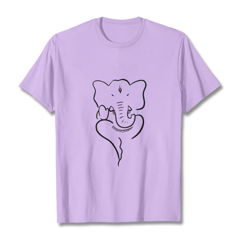 Buddha Stonesガネーシャ象スケッチ柄Tシャツ - 梅 - 2XL - image 16