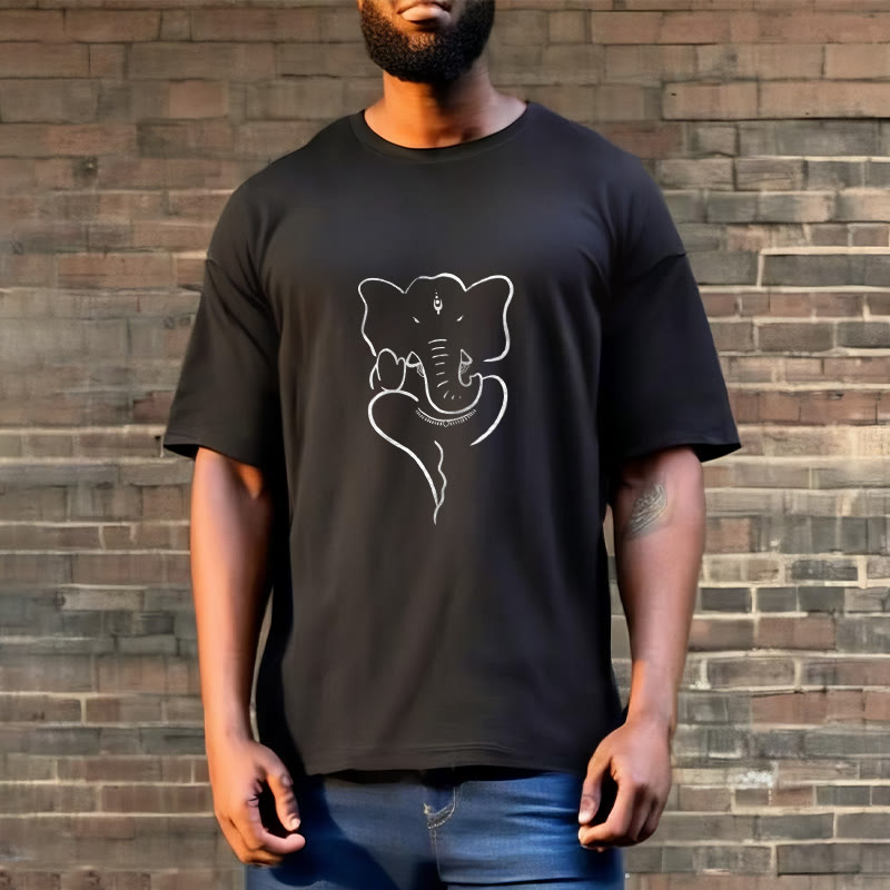 Buddha Stonesガネーシャ象スケッチ柄Tシャツ - image 3