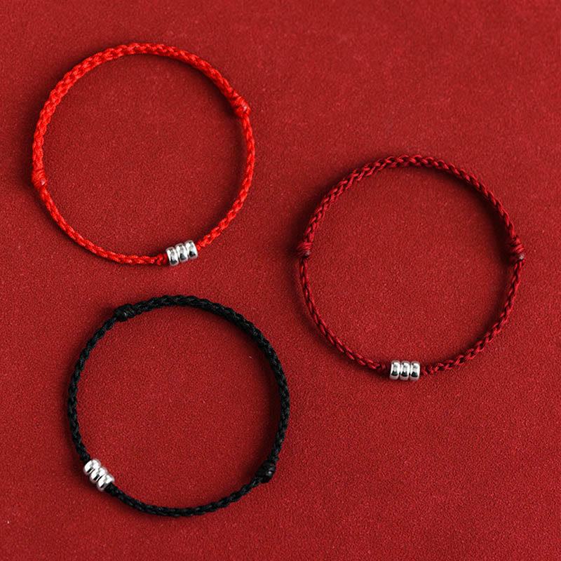 Buddha Stones925 スターリングシルバー ビーズ 守護 幸運 編み込み ブレスレット アンクレット - image 17