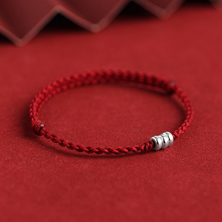 Buddha Stones925 スターリングシルバー ビーズ 守護 幸運 編み込み ブレスレット アンクレット - image 3